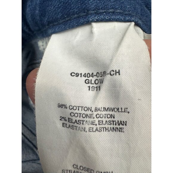 Closed Glow Jeans Women's 25 Blue Denim Made in Italy Ankle Raw Hem Hi Rise - Picture 12 of 13